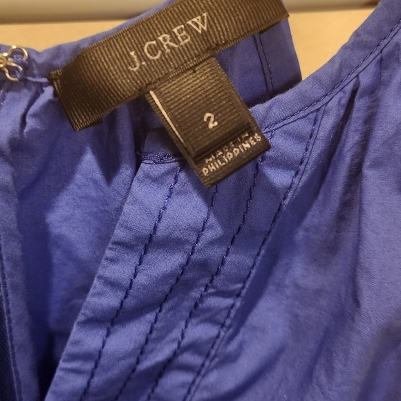 J. CREW blue 100% Cotton mini dress size 2 - Picture 4 of 9